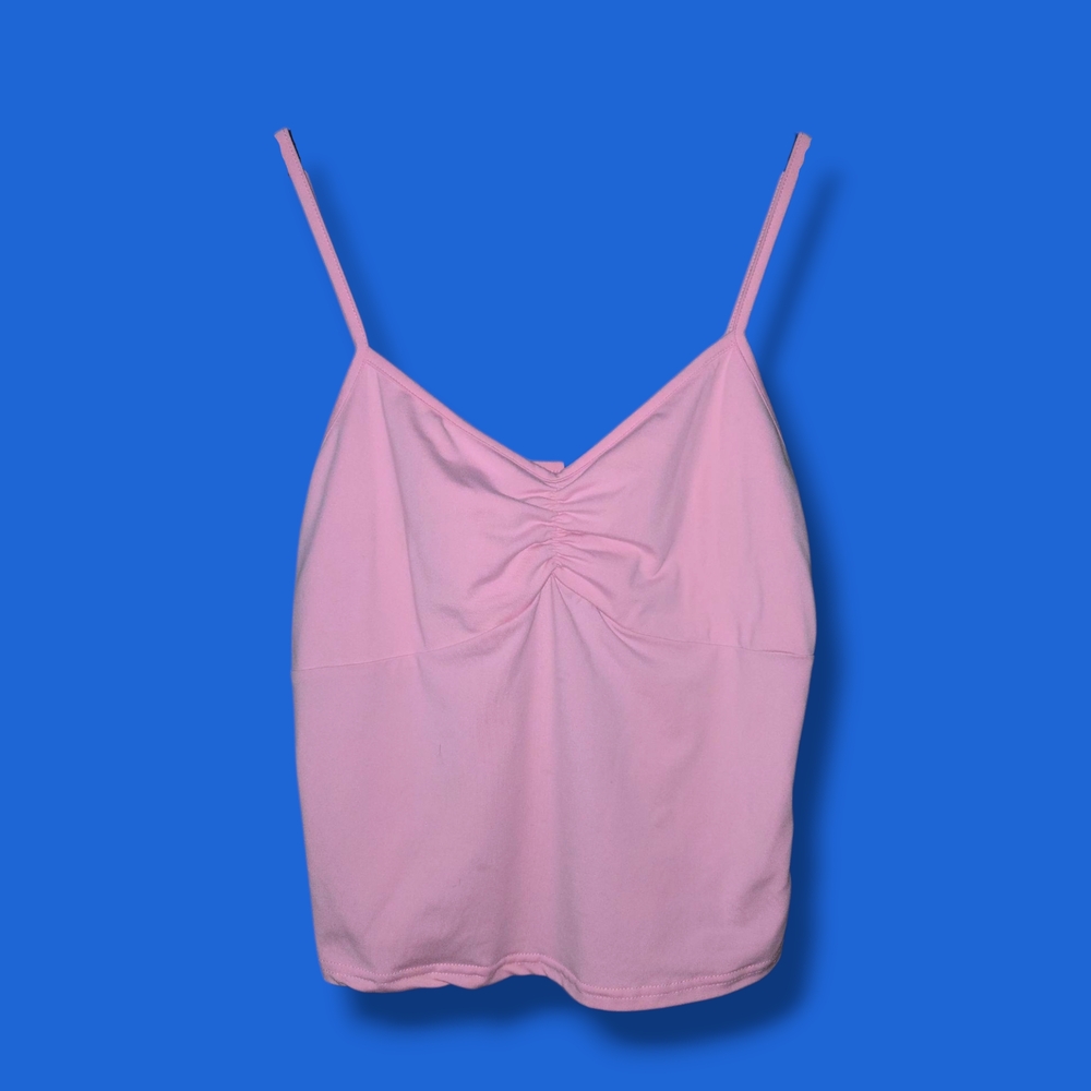 Pink Ruched Camisole Top
